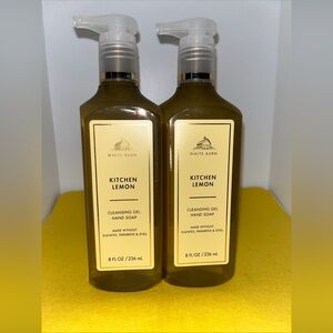 NEW 2 Bath & Body Works Kitchen Lemon Cleansing Gel Hand Soap, 8 OZ